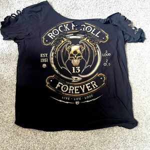 Wornstar destructed Tshirt. 2x
